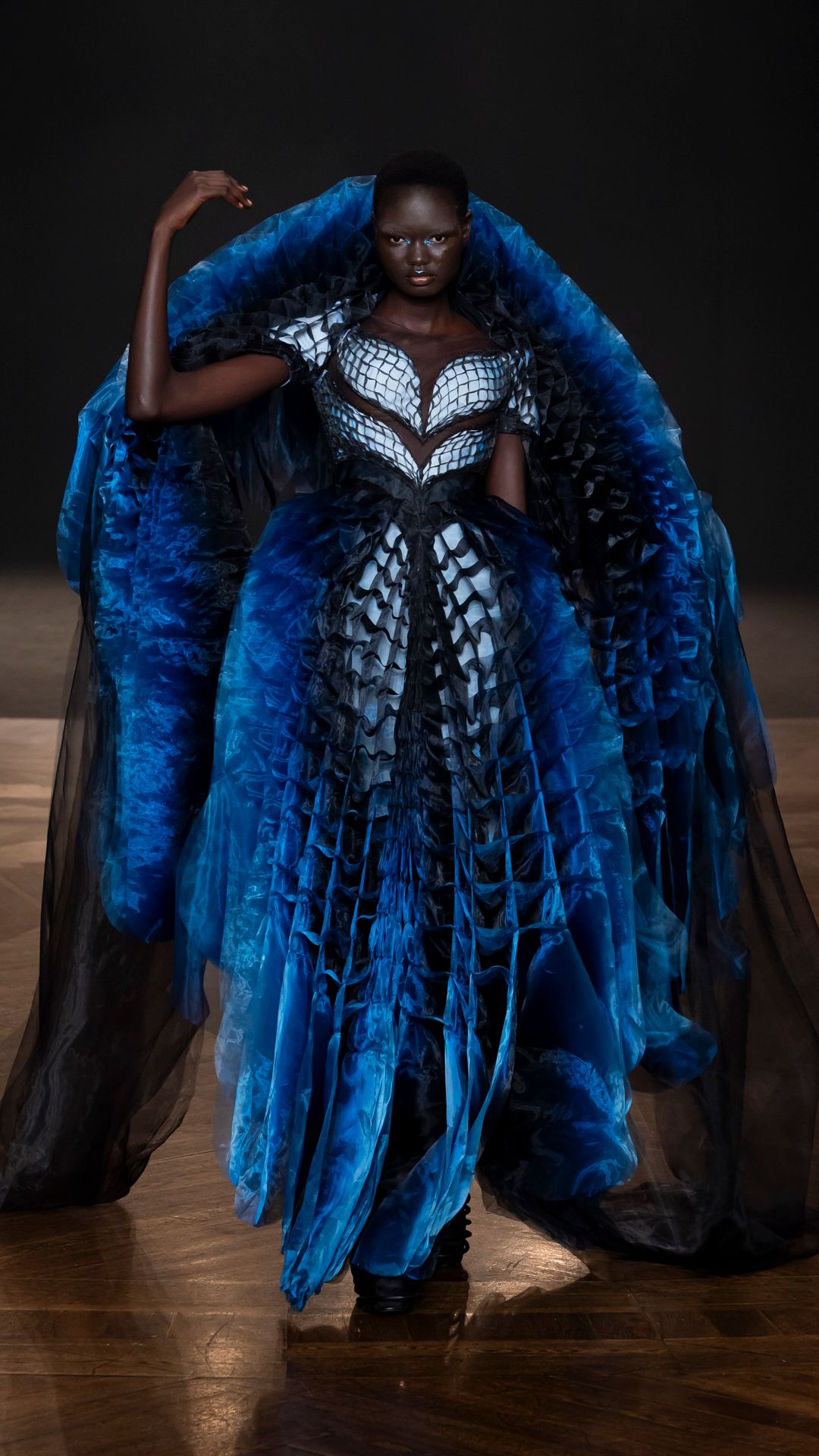 A look from van Herpen’s fall/winter 2025 “Sympoiesis” collection, shown as part of Paris Haute Couture Week. (Courtesy Iris van Herpen)
