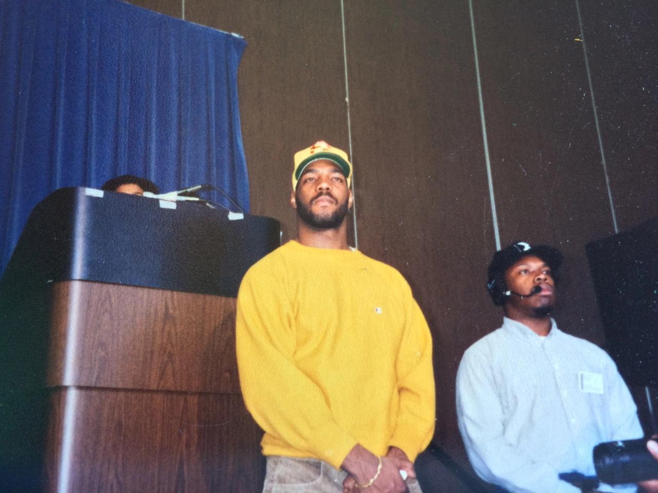 Cobb (left) in his college years. (Courtesy Jelani Cobb)