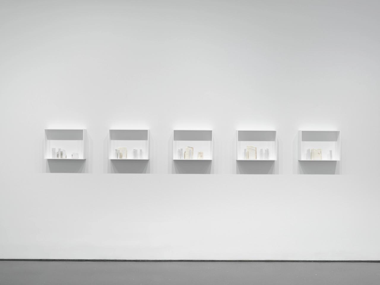 Installation view of de Waal and Sally Mann’s joint exhibition “to light, and then return” (2023) at Gagosian in New York. (© Edmund de Waal. Photo: Rob McKeever. Courtesy Gagosian)