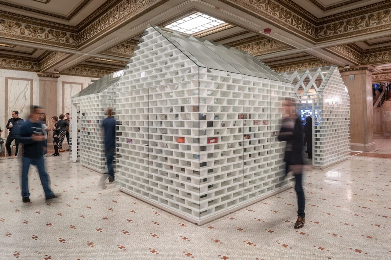 Installation view of the Gun Violence Memorial Project at the 2019 Chicago Architecture Biennial. (Courtesy Hank Willis Thomas)