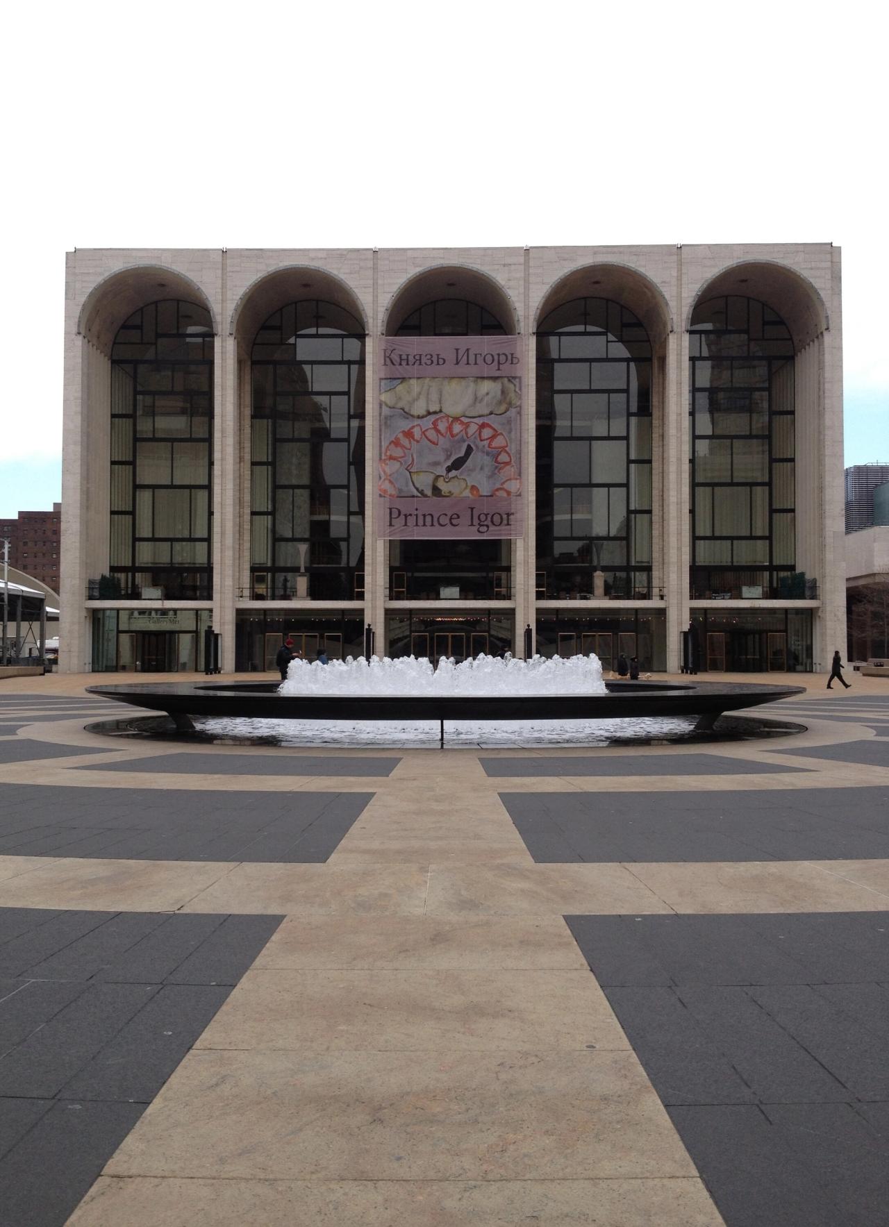 Igor’s Dream (2008) by Clemente, as seen on the façade of the Metropolitan Opera. (Courtesy Francesco Clemente)