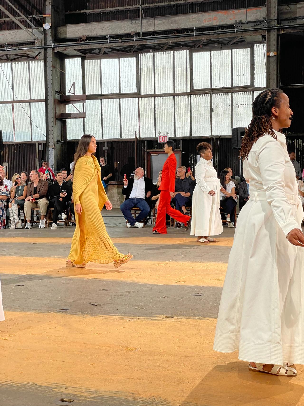 Bastida walking in Gabriela Hearst’s spring/summer 2023 show during New York Fashion Week in September 2022.
