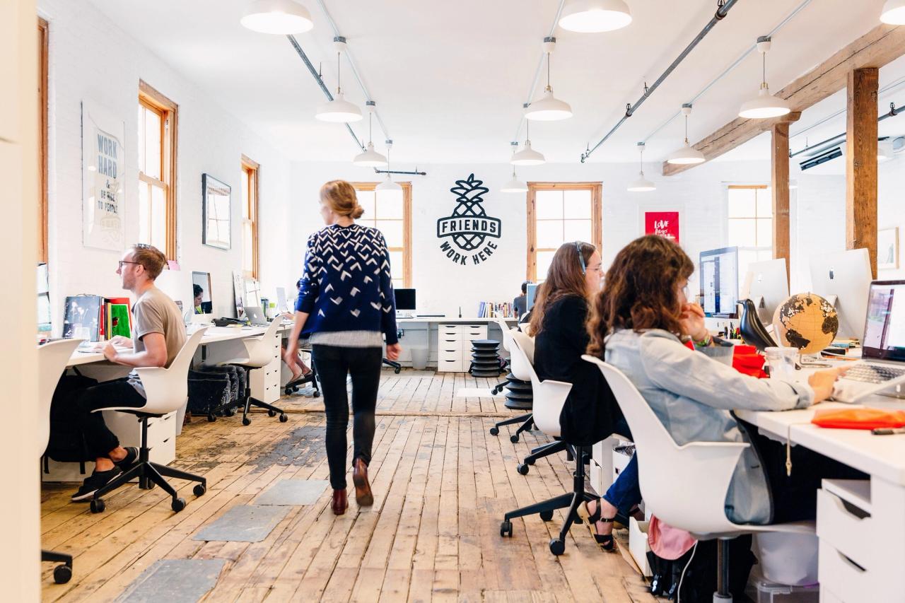 The Friends Work Here coworking space in Brooklyn. (Courtesy Tina Roth Eisenberg)