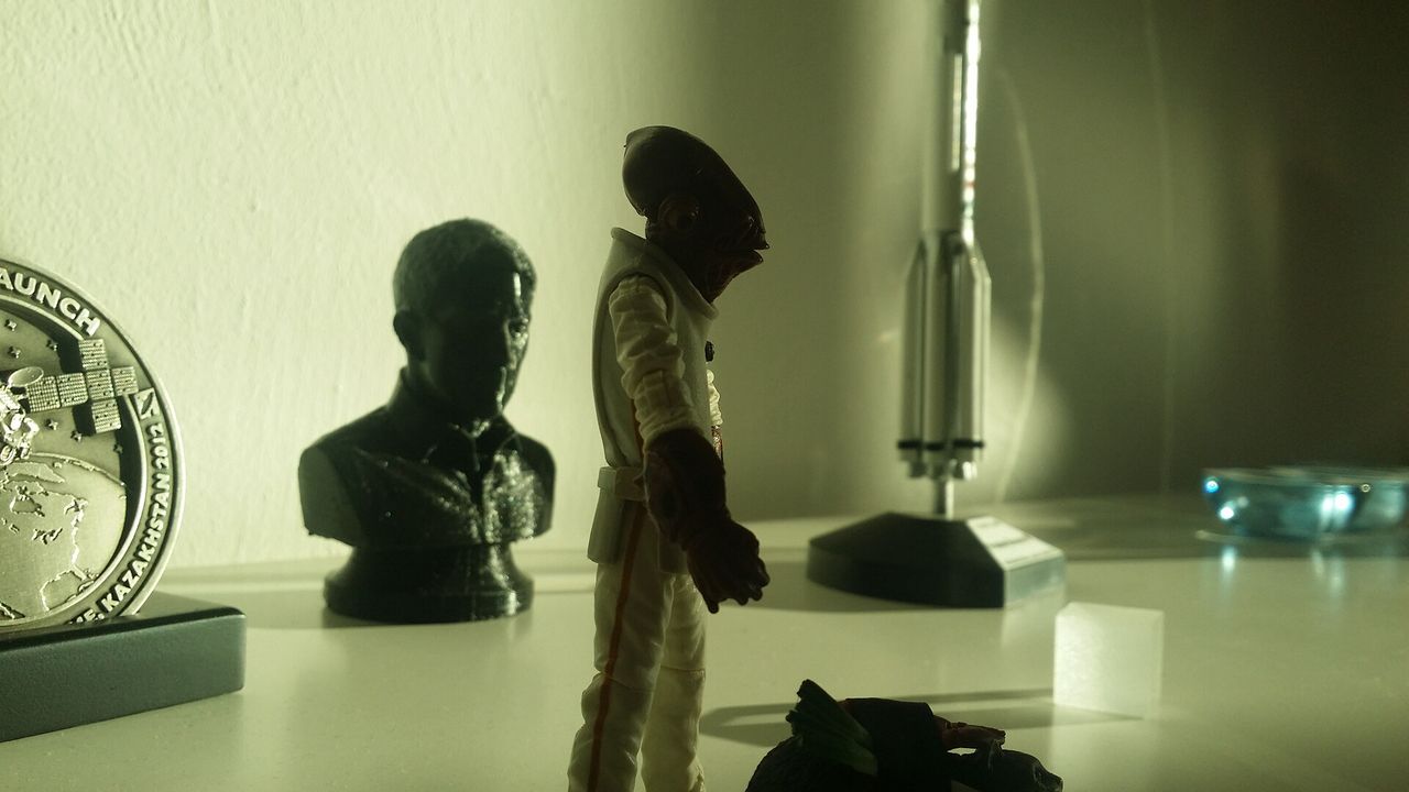 Alien in a space suit figurine