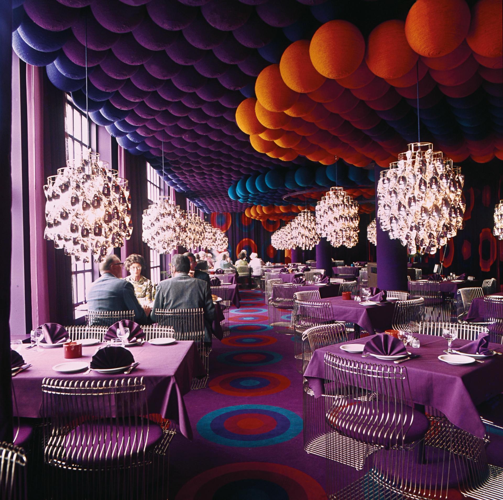 The interior of Restaurant Varna in Aarhus, Denmark, in 1971. (Courtesy Kvadrat)