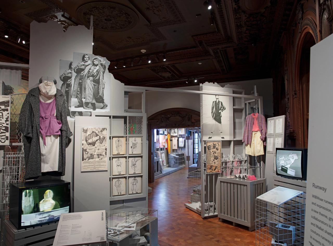 Installation images of the Cooper Hewitt exhibition “Willi Smith: Street Couture” (2020). (Courtesy Cooper Hewitt)