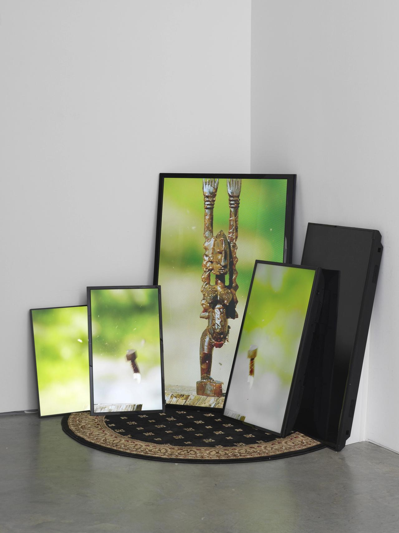 Biggers’s video installation piece “Infinite Tabernacle” (2017), part of his “BAM” series. (Courtesy the artist and Marianne Boesky Gallery, Aspen and New York)