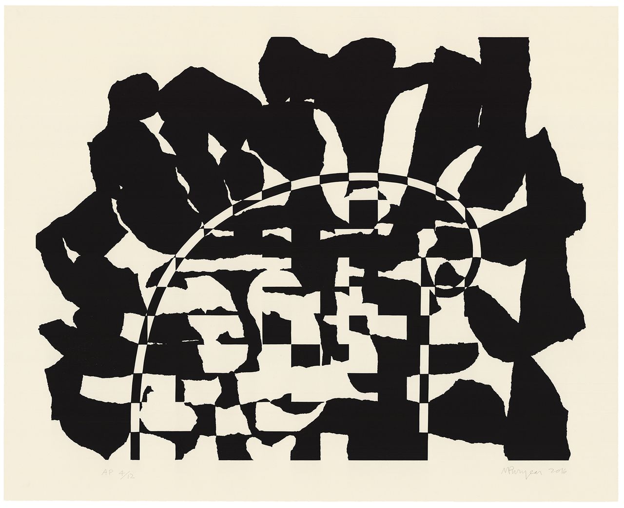 Martin Puryear’s “Métissage/Camouflage” (2016) (Copyright Martin Puryear and Universal Limited Art Editions)