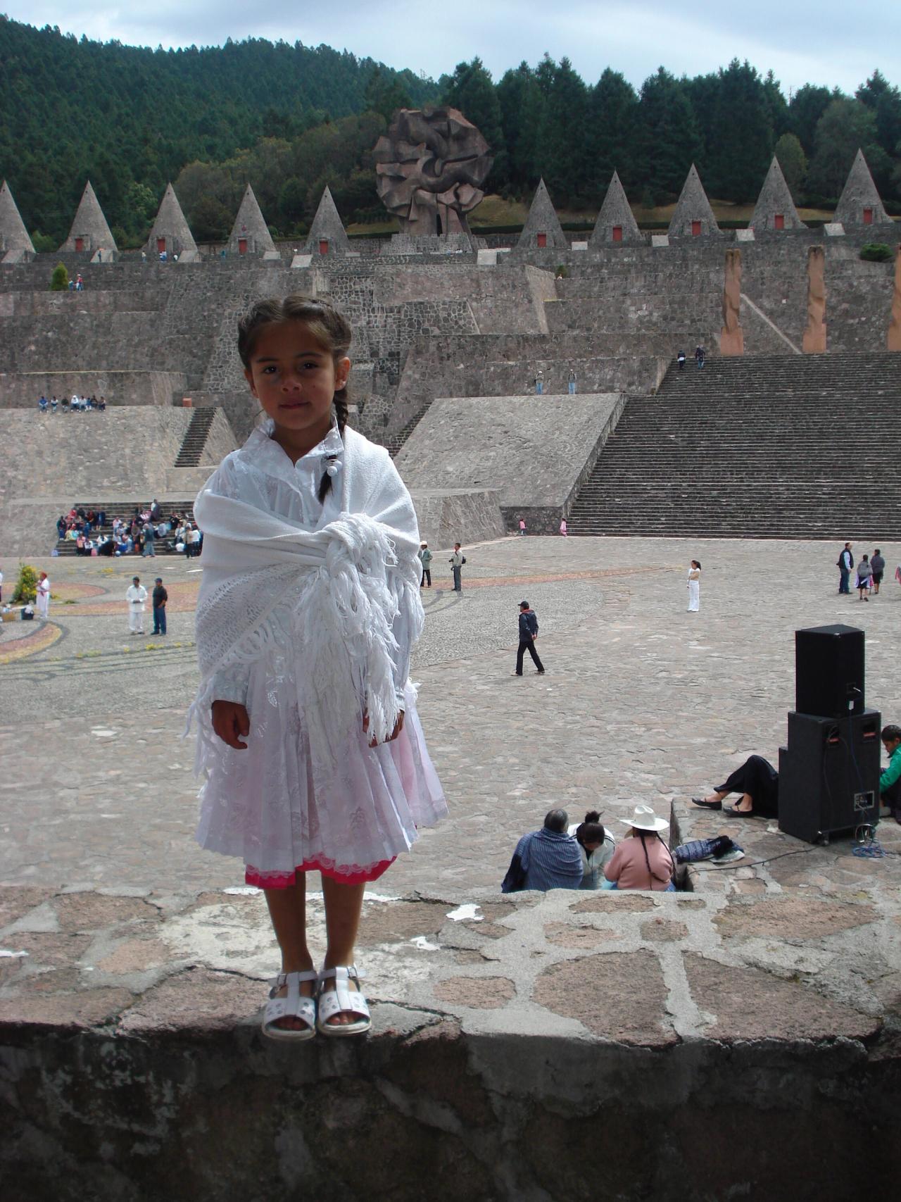 Bastida as a child at the Otomi Ceremonial Center. (Courtesy Xiye Bastida)