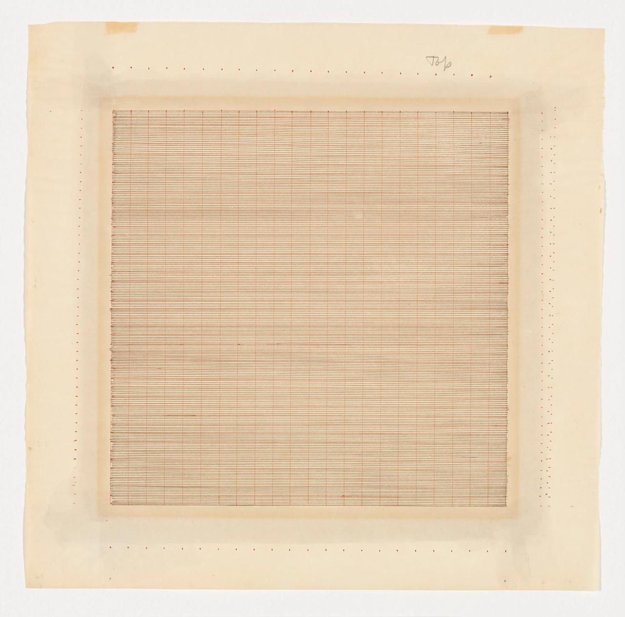 Agnes Martin’s “Untitled” (1963). (Courtesy Agnes Martin Foundation/Artists Rights Society)