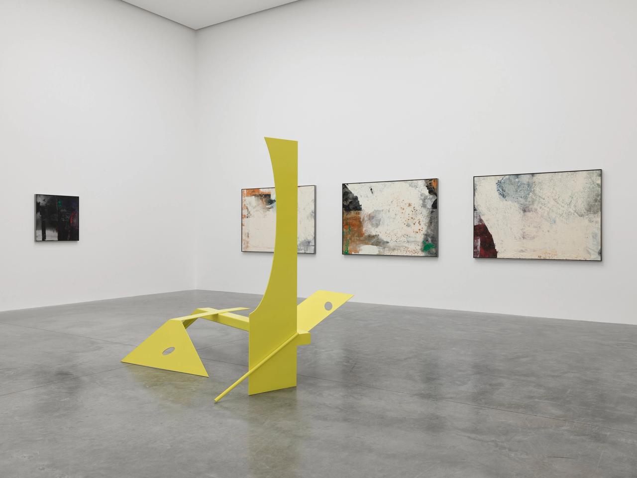 View of Ross’s solo exhibition “Land” (2023) at White Cube in London. (Courtesy Samuel Ross)