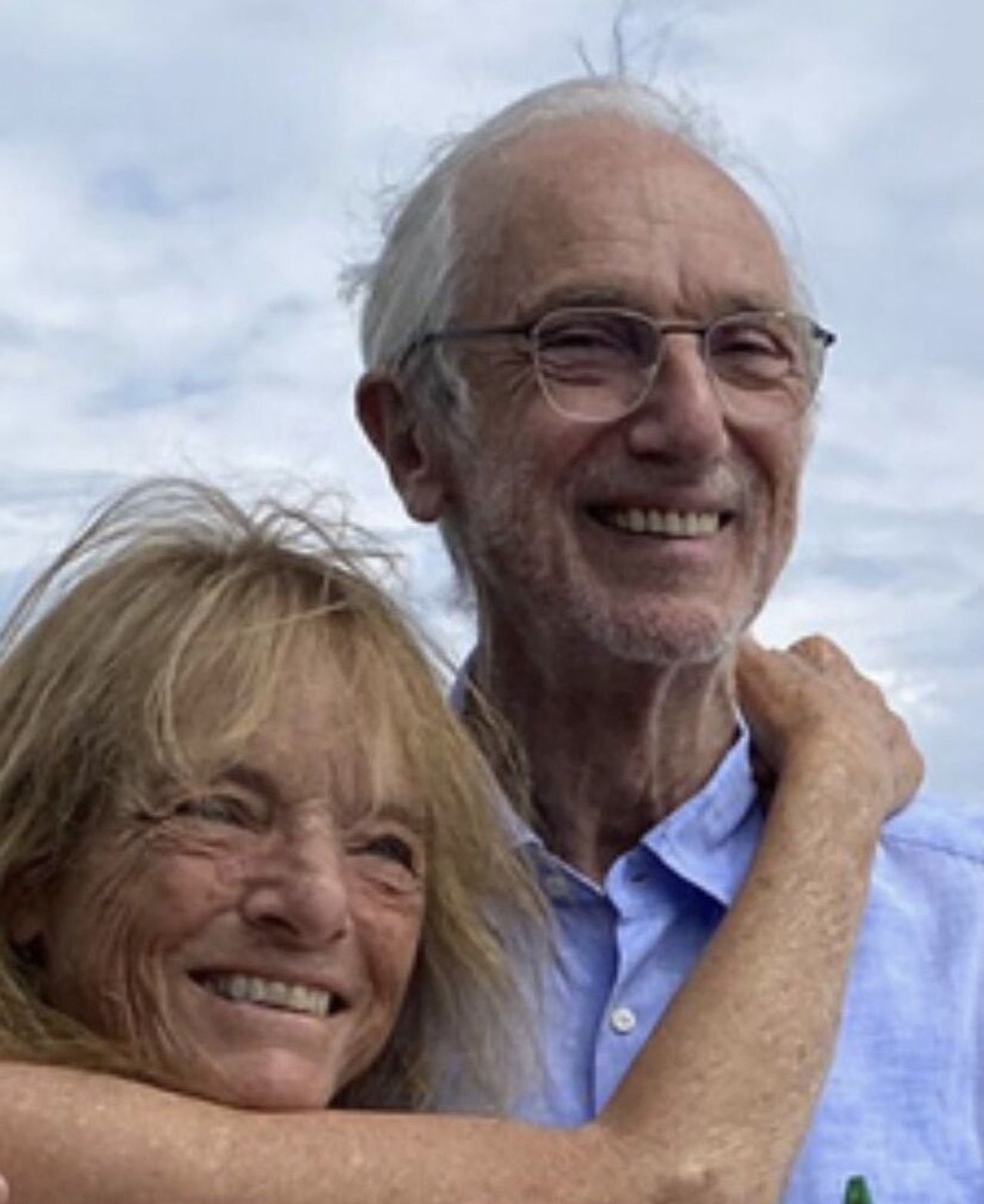 A recent photo of Rogers (left) with the architect Renzo Piano in Genoa, Italy. (Courtesy Ruthie Rogers)