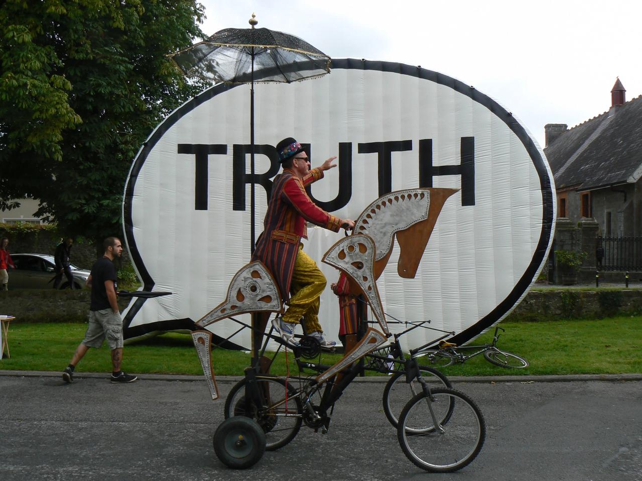 Thomas’s “Truth Booth” installation in Ireland. (Courtesy the artist)