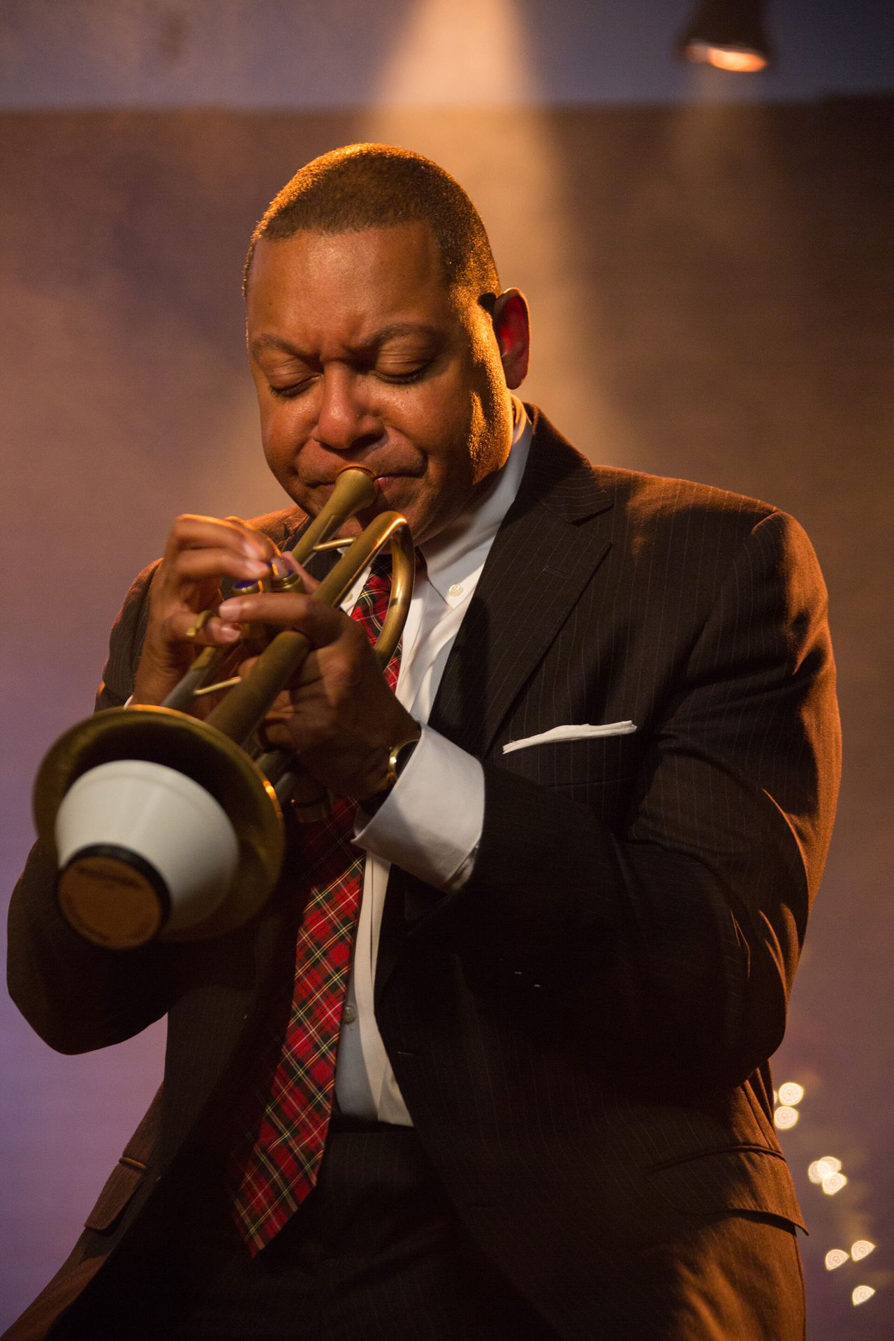 Marsalis playing the trumpet. (Photo: Lawrence Sumulong, Courtesy Jazz at Lincoln Center)
