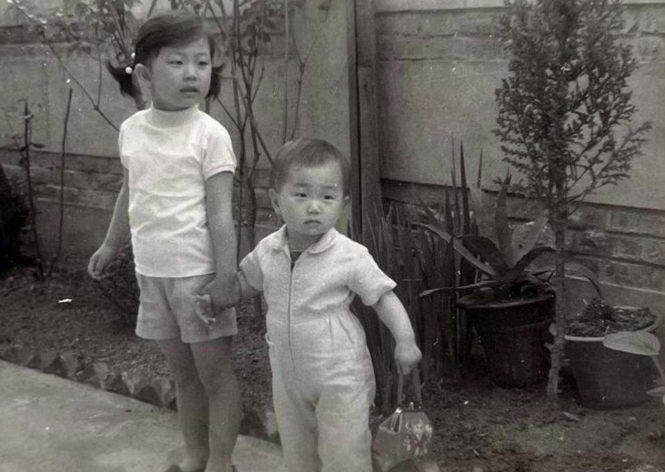 Lee (left) as a child in Seoul. (Courtesy Min Jin Lee)
