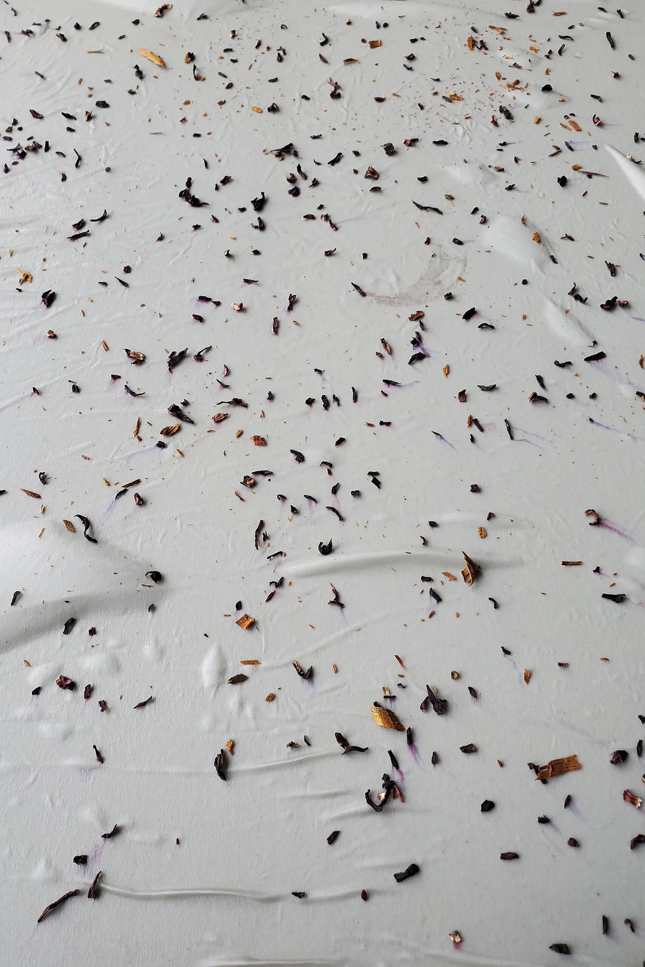 The dyeing process for Comey’s limited edition collection of 100% silk pieces, hand-dyed by Green Matters Natural Dye Company. (Courtesy Rachel Comey)