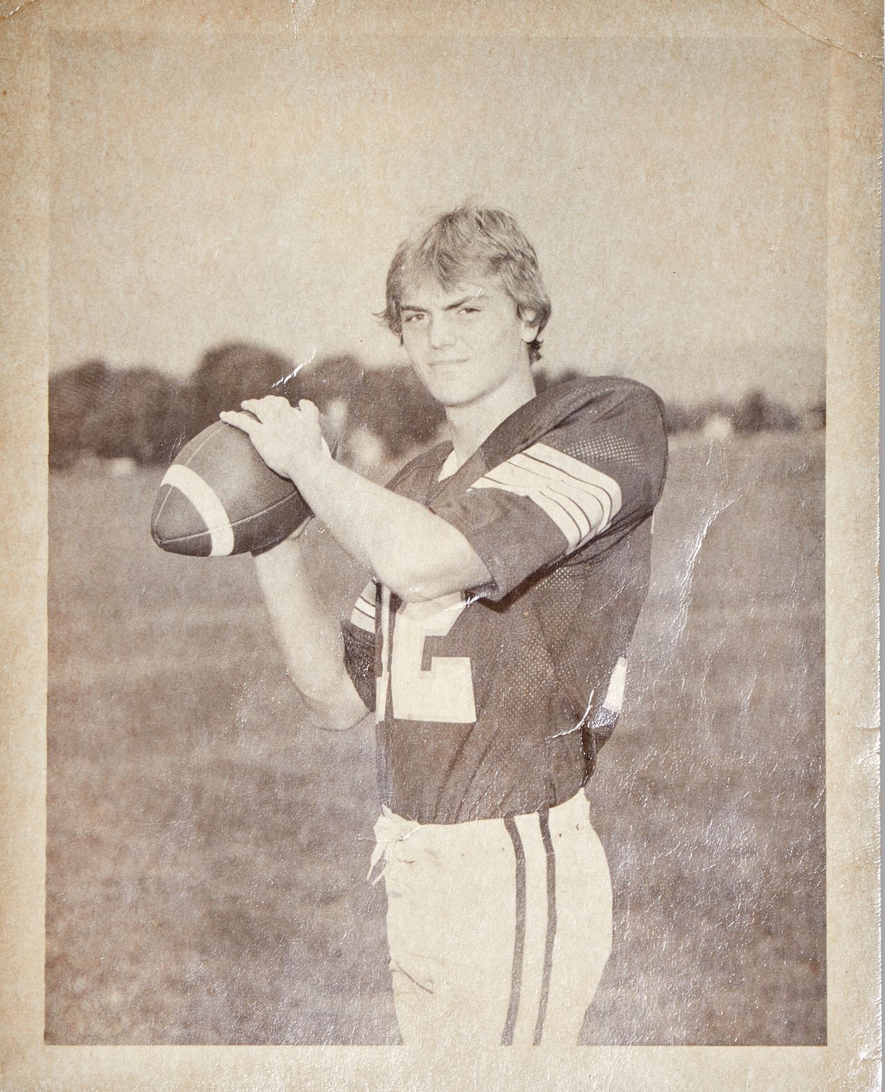 Hoke in 1982 during his time as a quarterback in high school. (Courtesy John Hoke)