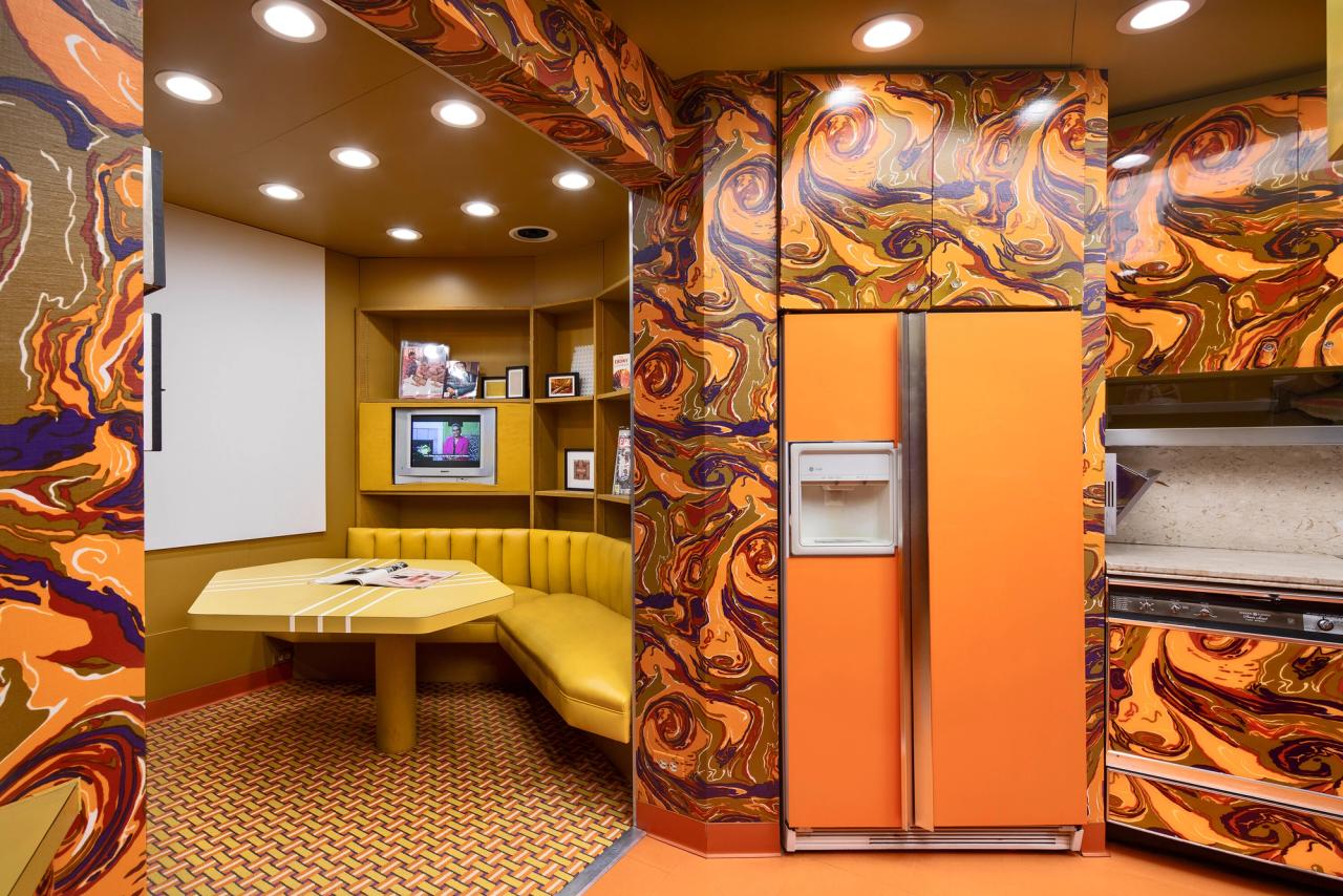 The Ebony Test Kitchen, as featured in Harris’s exhibition “African/American: Making the Nation’s Table” (2022) at The Africa Center in New York City. (Photo: Francis Dzikowski. Courtesy the Museum of Food and Drink)