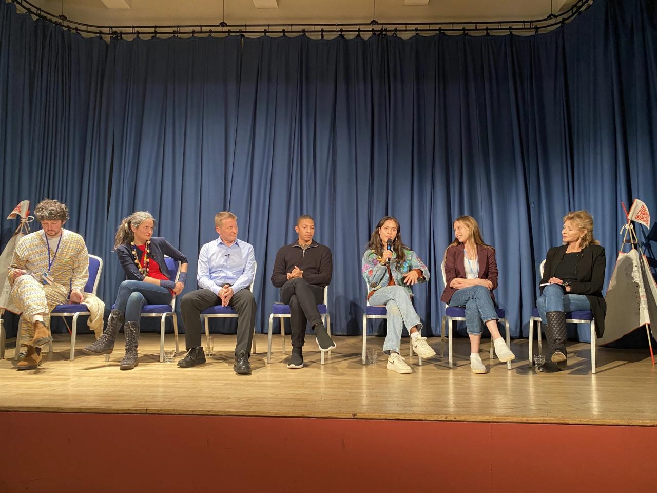 Bastida speaking on a panel at COP26. (Courtesy Xiye Bastida)
