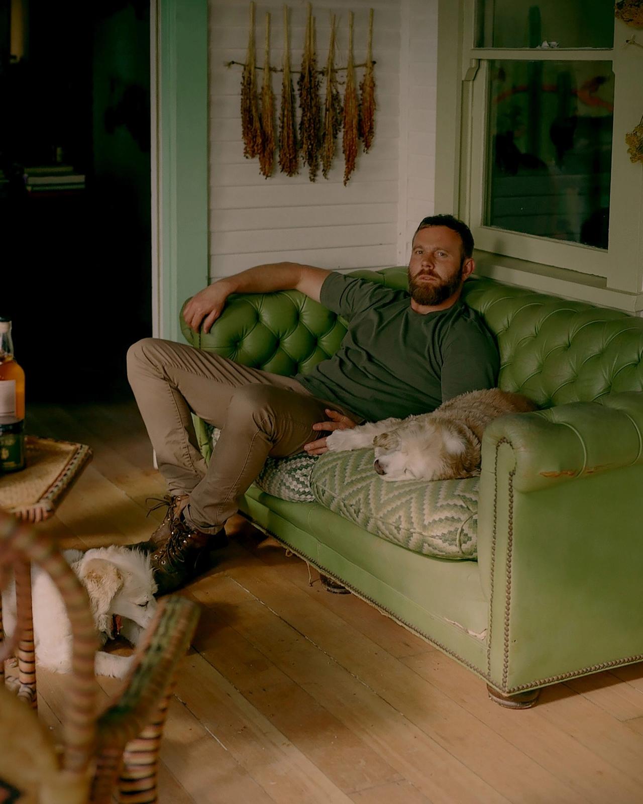 Christiansen at home. (Photo: Natalia Mantini. Courtesy Flamingo Estate)