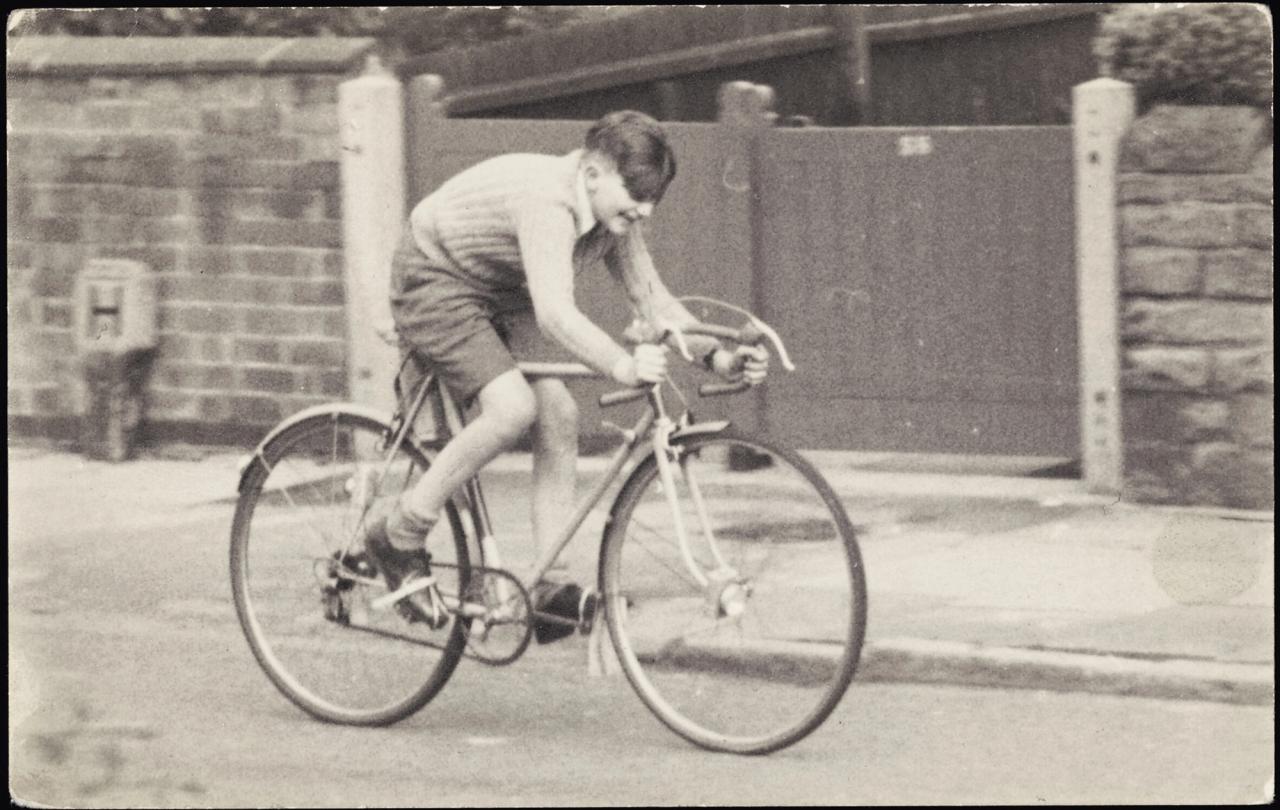 Smith cycling in his youth. (Courtesy Paul Smith)