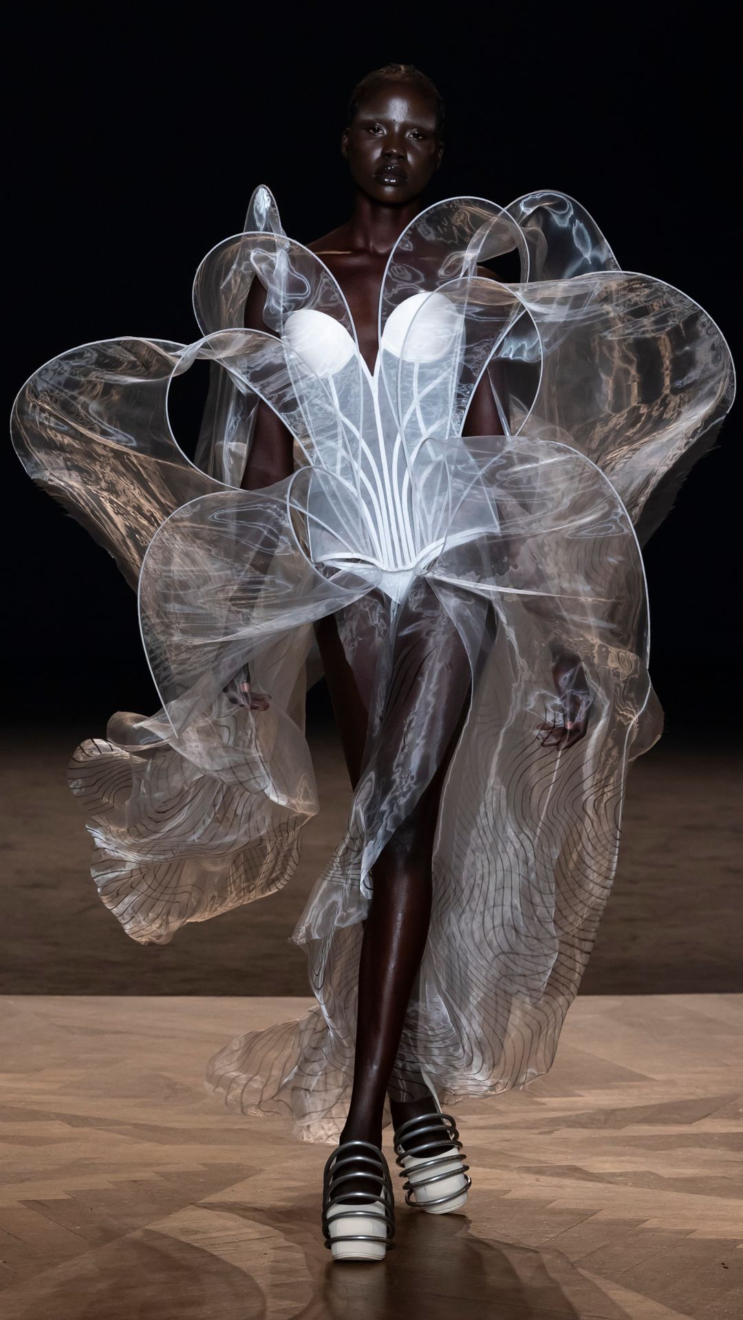 A look from van Herpen’s fall/winter 2025 “Sympoiesis” collection, shown as part of Paris Haute Couture Week. (Courtesy Iris van Herpen)