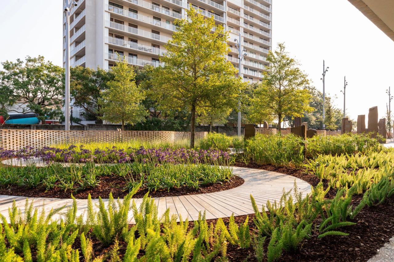 The African Ancestors Memorial Garden at the International African American Museum in Charleston, South Carolina. (Photo: Mike Habat. Courtesy Walter Hood)