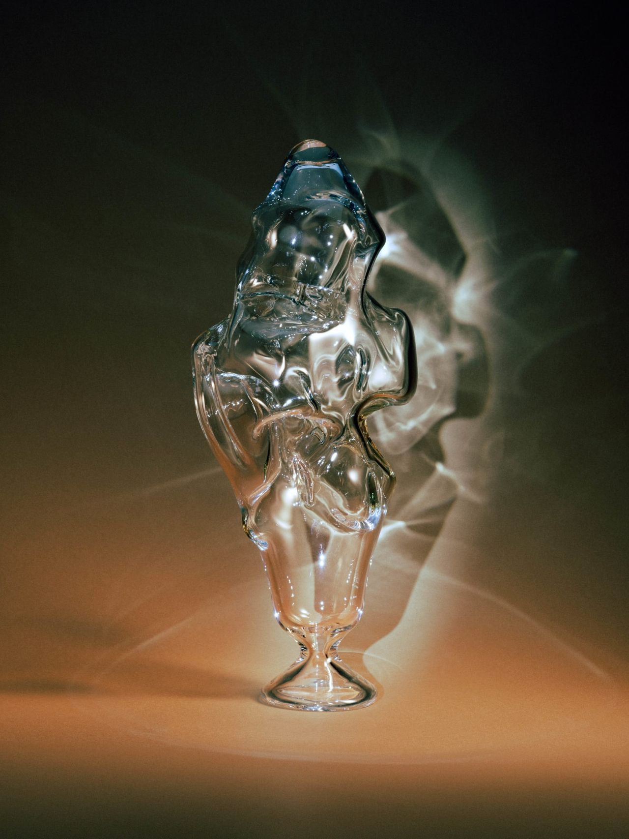 The Art Basel Awards trophy, designed by Jacques Herzog in collaboration with Glassworks Matteo Gonet. (Photo: Jessica Dreier/Courtesy Art Basel)