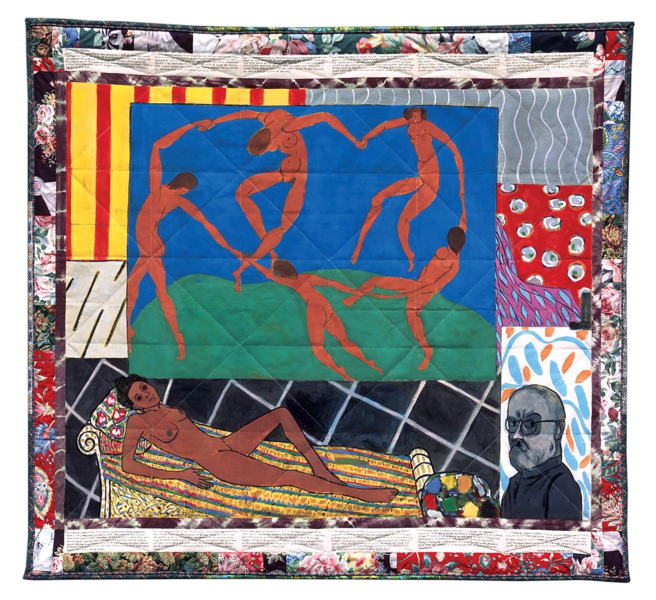 “Matisse’s Model: The French Collection Part I, #5” by Faith Ringgold. (Courtesy the New Museum)