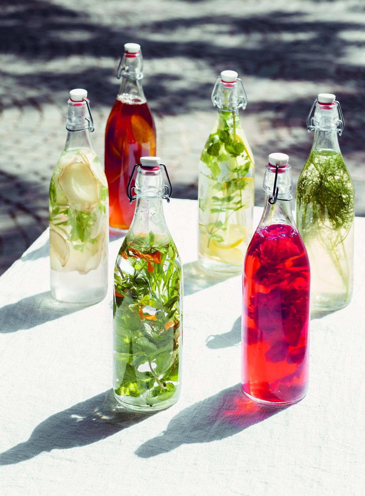 Flavored waters made at Casa Maria Luigia. (Photo: Michael Gardenia)