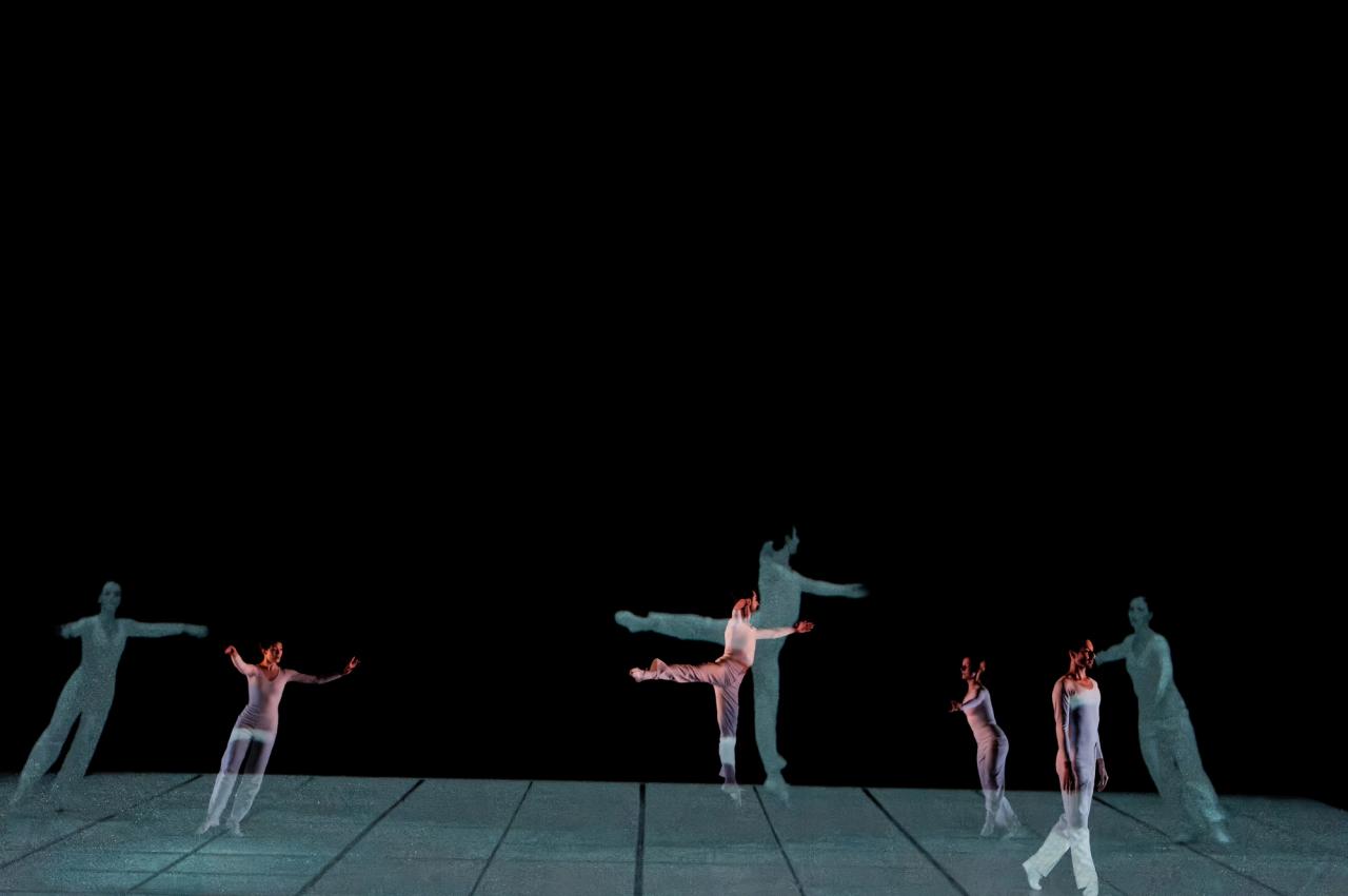 The Lyon Opera Ballet performing Childs’s “Dance” (1979) at New York City Center in 2023. (Photo: Agathe Poupeney/Courtesy Lyon Opera Ballet.)