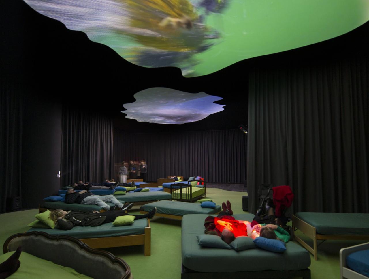 View of Pipilotti Rist’s exhibition “Open My Glade” (2019) created in collaboration with Kvadrat, at the Louisiana Museum of Modern Art in Denmark. (Photo: Poul Buchard. Courtesy Kvadrat)