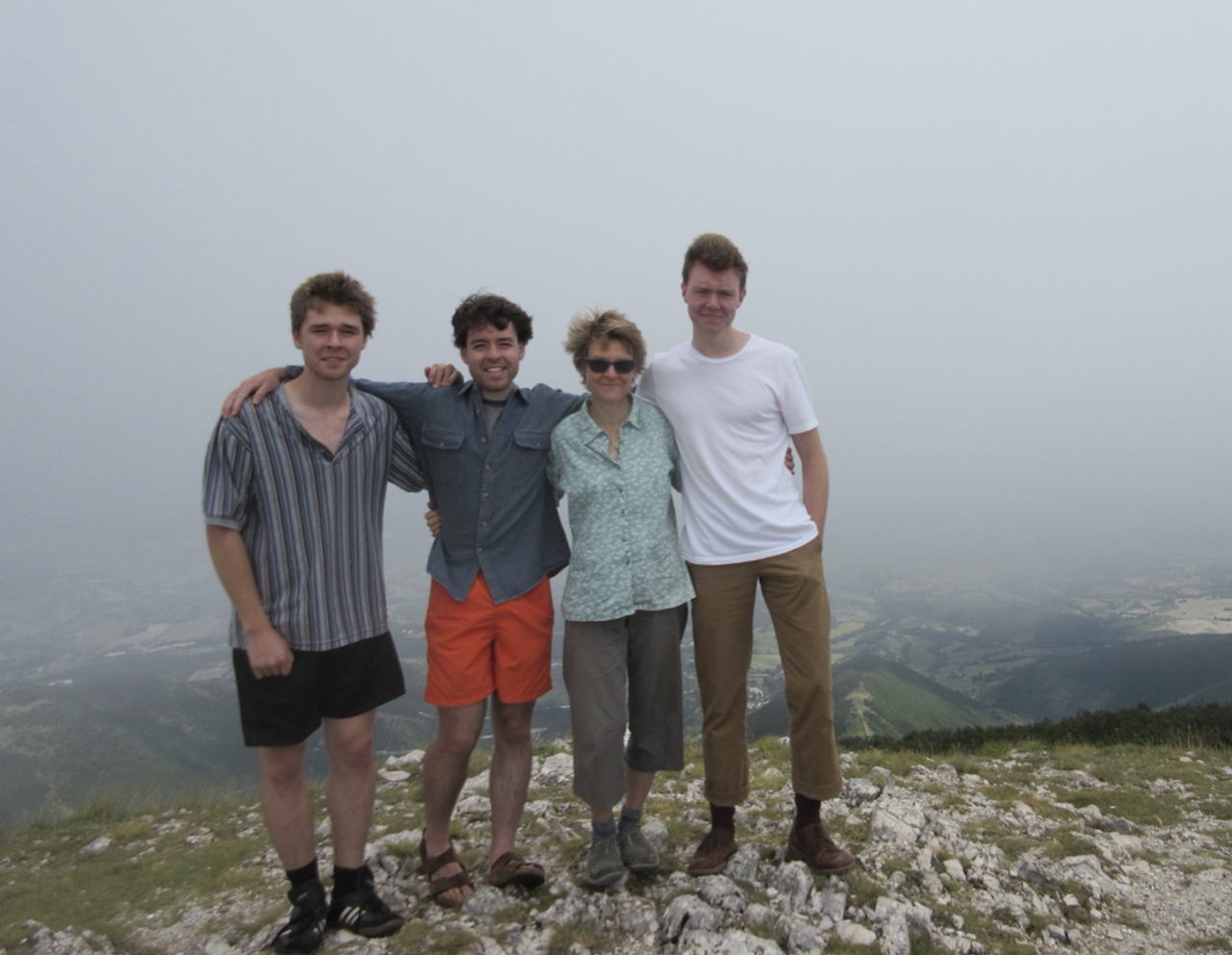 Bjornerud with her sons in Italy the day before the Amatrice earthquake in 2016. (Courtesy Marcia Bjornerud)