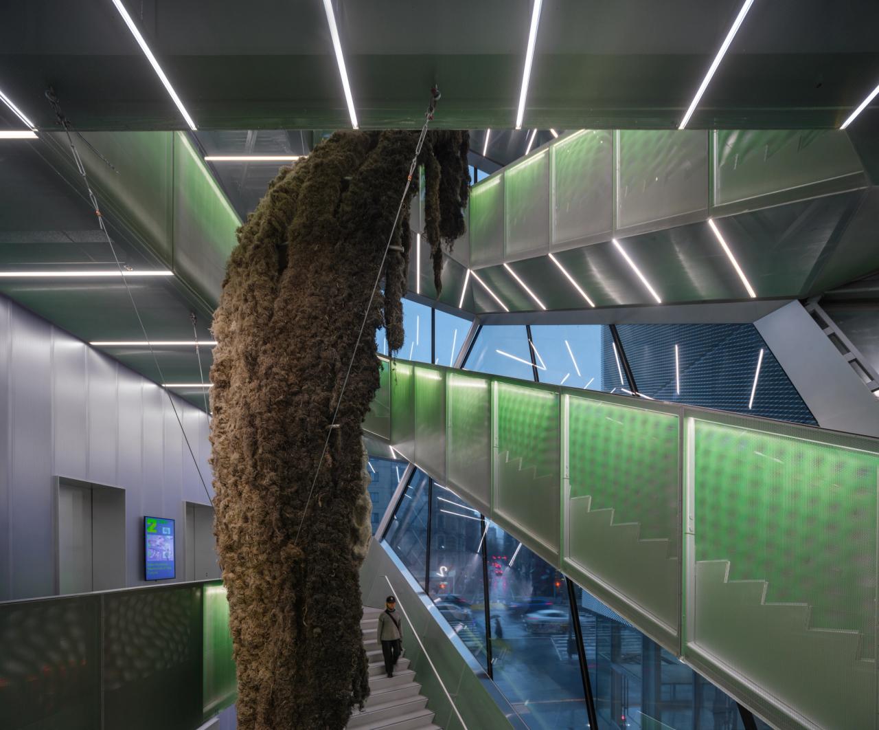 An interior view of the New Museum extension designed by OMA. (Photo: Jason O'Rear/Courtesy the New Museum)