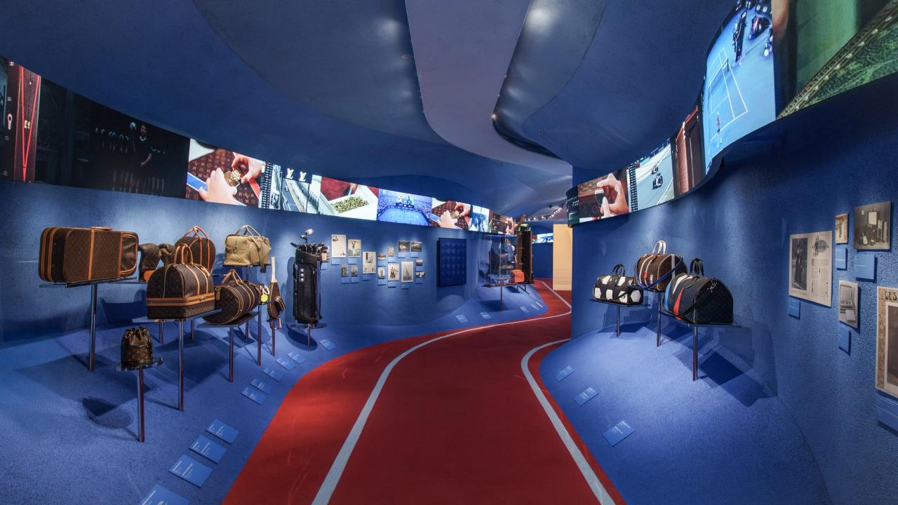 Louis Vuitton’s 2025 “Visionary Journeys” exhibition, designed by OMA and Shigematsu, shown in Shanghai, China. (Courtesy Louis Vuitton)