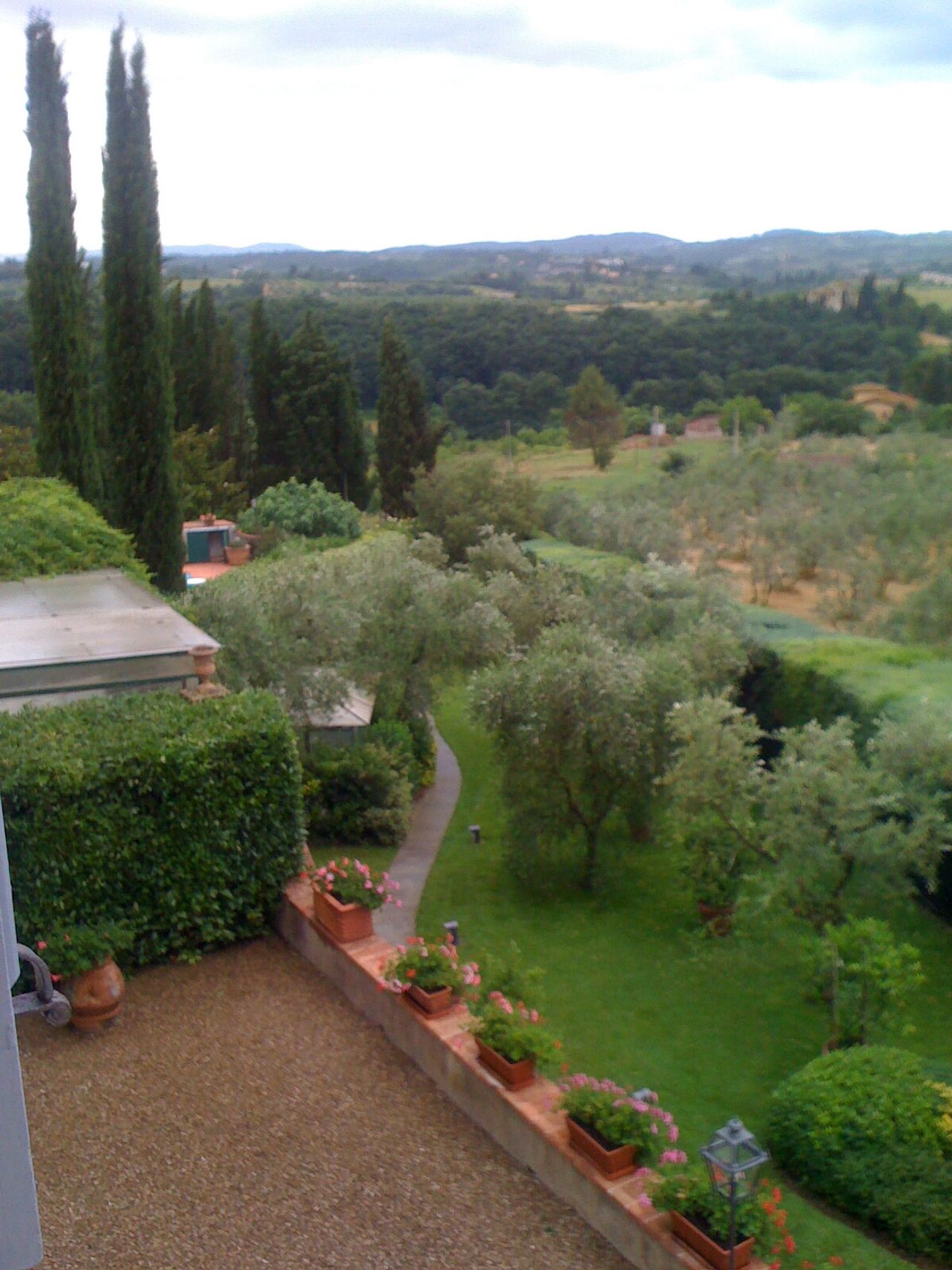 The view from Sodi’s former home at 22 Via Carota in Bagno a Ripoli, Italy. (Courtesy Rita Sodi)
