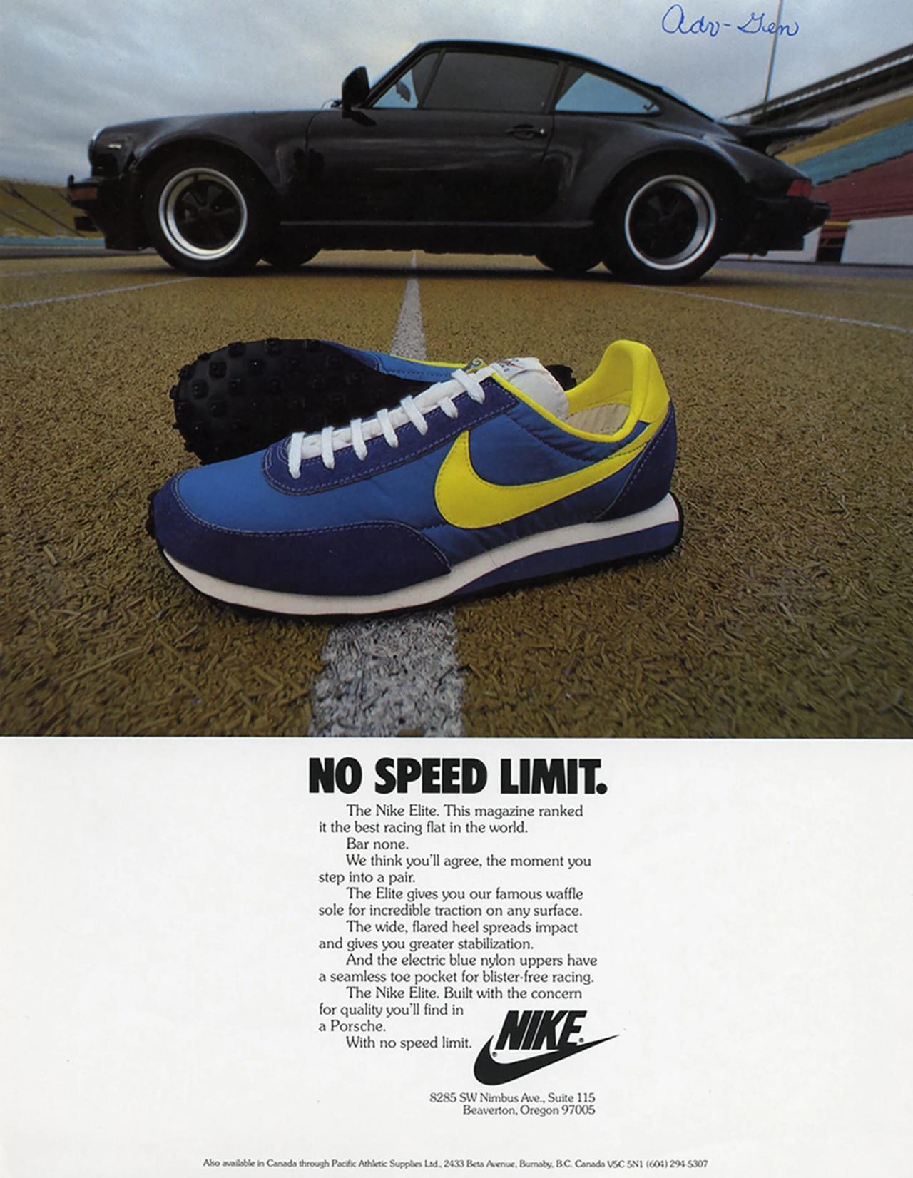 A 1978 print ad for the Nike Elite running shoe. (Courtesy Nike)