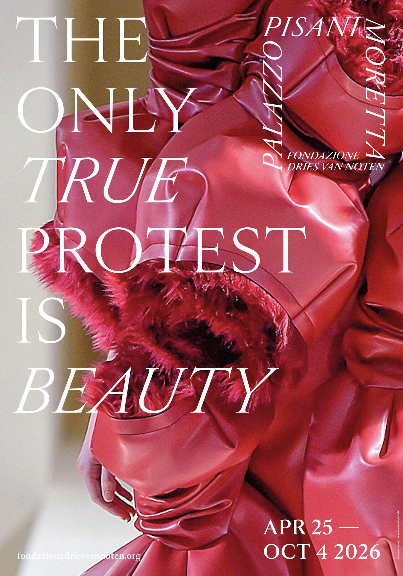 Poster for “The Only True Protest Is Beauty” exhibition. (Courtesy Fondazione Dries Van Noten)