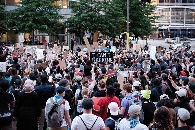 A protest in Minneapolis, in May 2020, following George Floyd's murder. (Photo: Dan Aaslad)