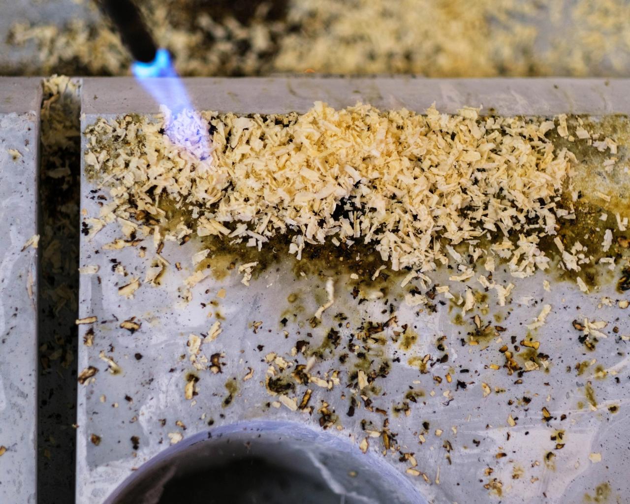 The process behind the sculptures in Ross’s exhibition “Coarse” (2023). (Courtesy the artist and Friedman Benda)