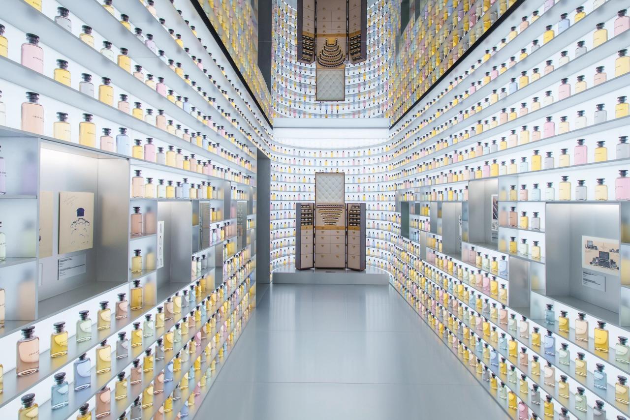 Louis Vuitton’s 2025 “Visionary Journeys” exhibition, designed by OMA and Shigematsu, shown in Shanghai, China. (Courtesy Louis Vuitton)