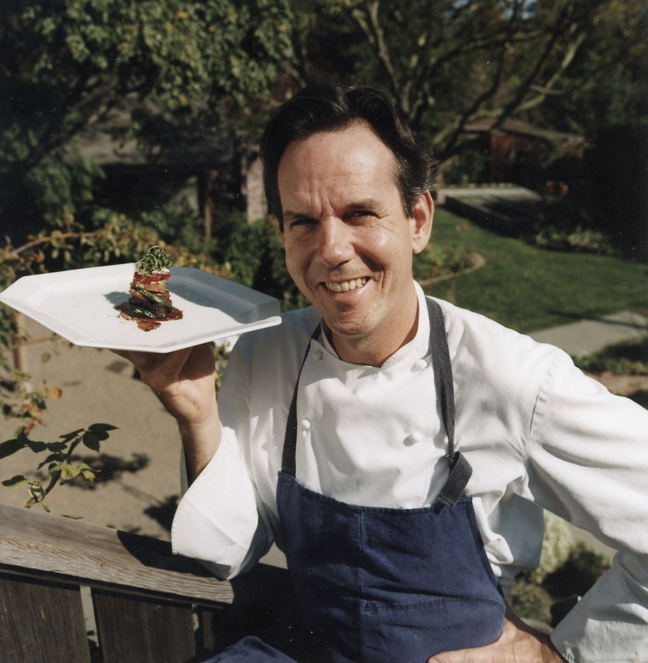 Keller in the garden at The French Laundry. (Courtesy Thomas Keller)