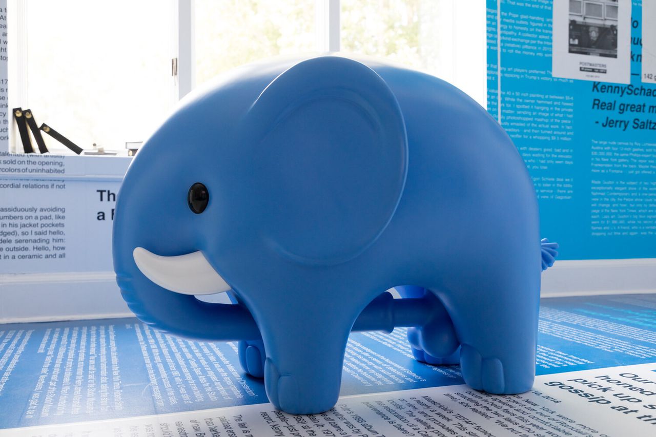 Schachter’s sculpture “Forbidden Amuse Yourself Piggy Bank” (2018). (Courtesy Kenny Schachter)