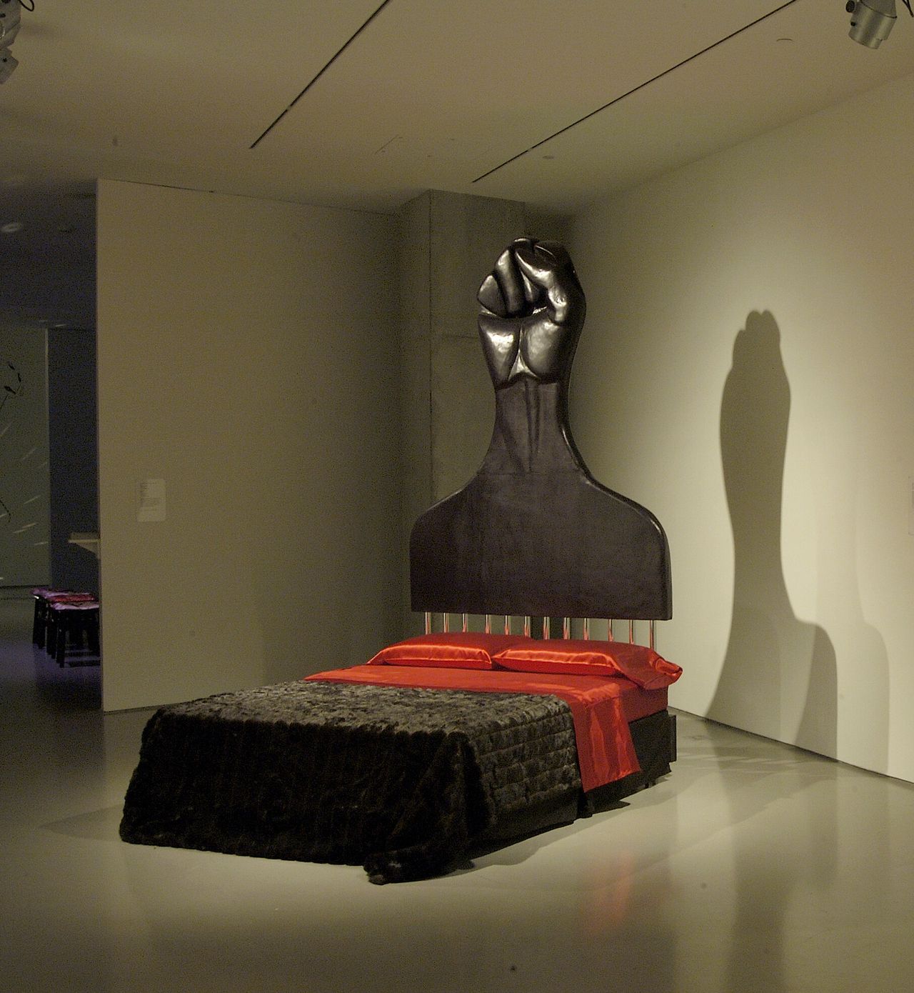 View of “Sticky Fingers” (2001), a sculpture made by Biggers during his residency at the World Trade Center. (Courtesy the artist and Studio Sanford Biggers)