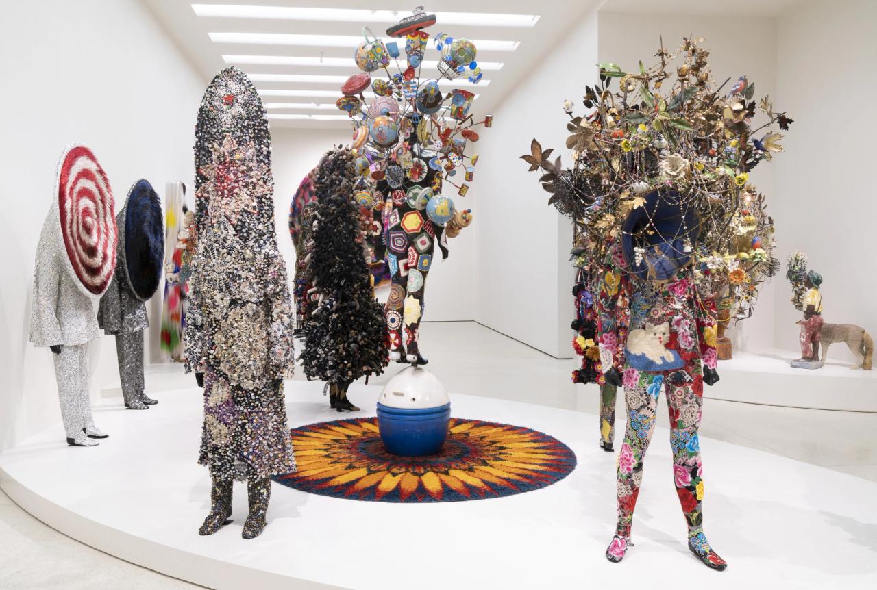 Installation view of “Nick Cave: Forothermore” at the Solomon R. Guggenheim Museum in New York. (Photo: Midge Wattles. Courtesy the Solomon R. Guggenheim Foundation)