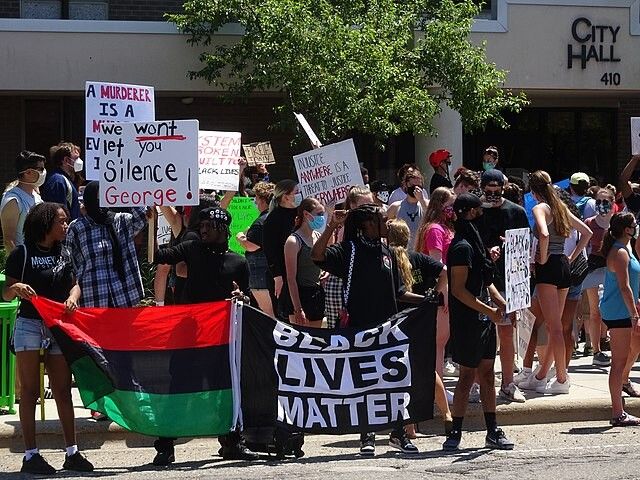 A Black Lives Matter protest in East Lansing, Michigan, in June 2020 following George Floyd’s murder. (Photo: Guettarda)