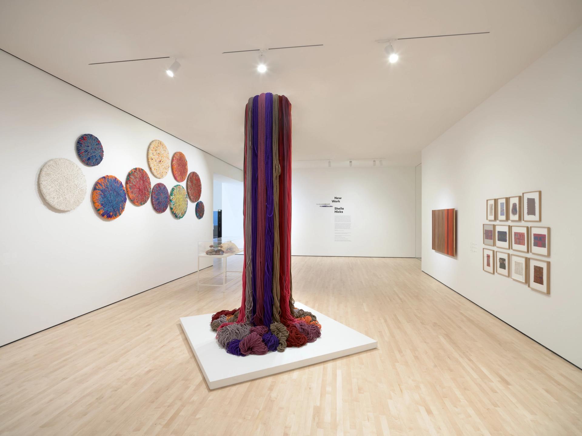 Installation view of “New Work: Sheila Hicks” at the San Francisco Museum of Modern Art in 2026. (Photo: Don Ross/Courtesy SFMOMA)