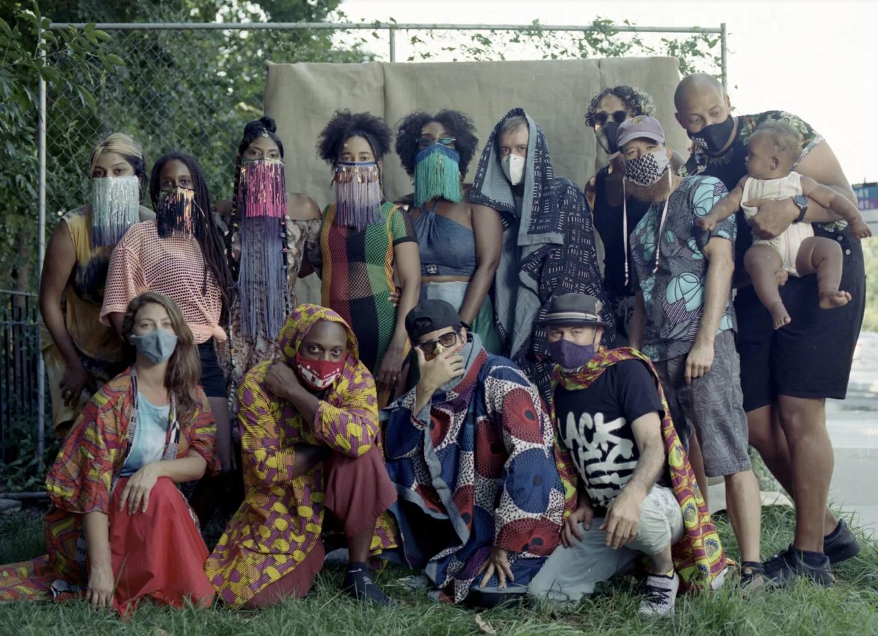 Parlá (bottom row, second from right) with other members of the Wide Awakes organization. (Photo: Sean Pressley. Courtesy José Parlá)