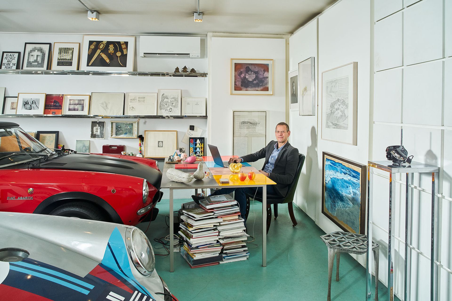 Schachter in his office. (Courtesy Kenny Schachter)