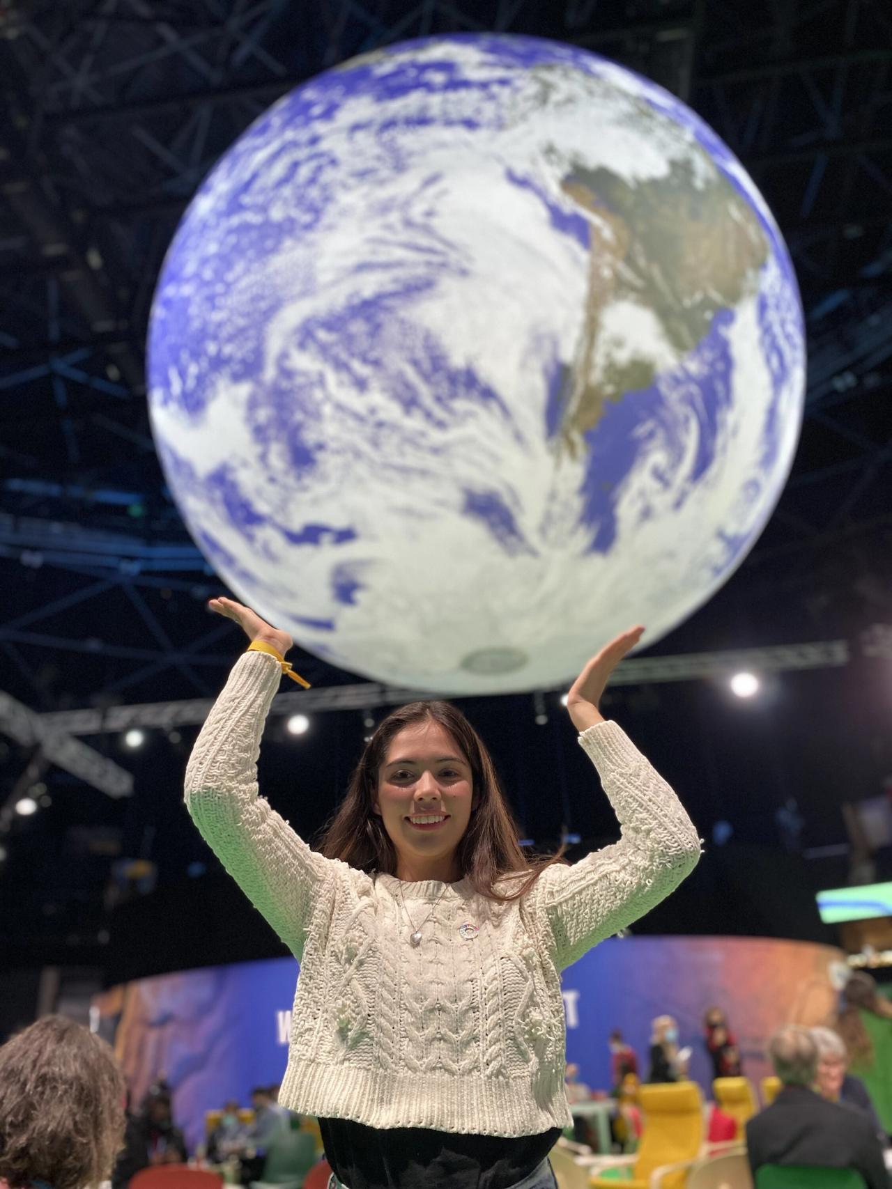 Bastida at the COP26 climate conference in Glasgow, Scotland, in November 2021. (Courtesy Xiye Bastida)